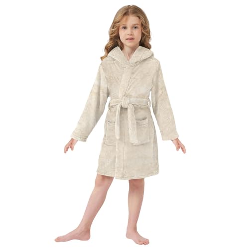 Natural Marble Texture Girls Robe With Hood Toddlers Robes For Girls2