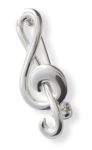 Broche Clé de Sol - Note de musique - Argent Massif 925 - Bijou cadeau musique