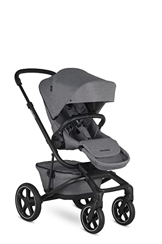 Easywalker Jimmey Set bestaande uit kinderwagen met zitting, badkuip, voetenzak en regenbescherming voor badkuip - Iris Grey - Afbeelding 3