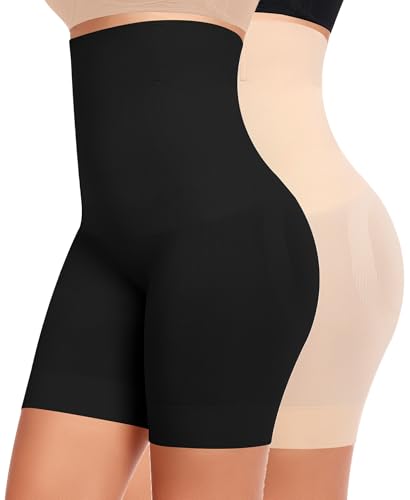 Image of Werena Tummy Control Shapewear Shorts for Women Seamless High Waisted Body Shaper Shaping Underwear Girdle Panties