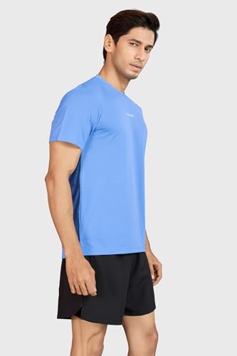Image of FUAARK Men Solid Slim Fit Polyester Gym & Running Wear Tshirt