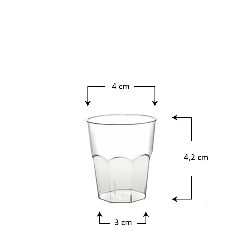 VIRSUS Bicchieri Cicchetti Chupito Trasparenti, capacità 30 ml, Infrangibili e Riutilizzabili, impilabili, Unglassy, bicchierini da shot per bevande, cocktail, Shottino per Eventi, Feste (500)