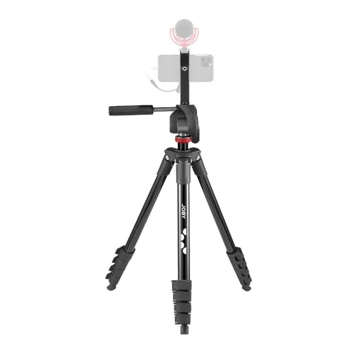 JOBY Compact Advanced Kit, Trépied Photo/Smartphone avec Rotule 3D, Fixation Universelle Rapide ¼-20 ', Support Smartphone, Sac de Transport, pour Reflex et Hybride, Couleur : Noir, Capacité 3 Kg