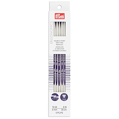 Pyrm Ergonomics 8-Inch Double-Point Knitting Needle, Size 10 (5-Pack)