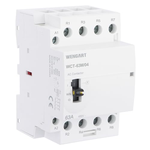 Wengart Contactor manual/automático WCT-63M, 4NC AC230V 63A, adecuado para una variedad de dispositivos y sistemas eléctricos
