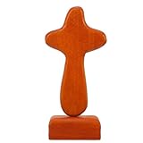 BESPORTBLE 1 Set Tischgebetkreuz: Holzkreuzfigur – Magnetisches Standkreuz – Rustikales Holzkreuz für Zuhause, christliche Kirche – Religiöse Tischdekoration