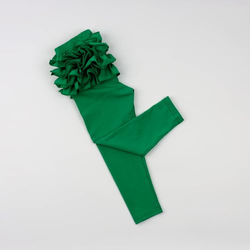 Image of HOOLCHEAN Baby Toddler and Little Girls Ruffles Buttocks Leggings Solid Color Pants
