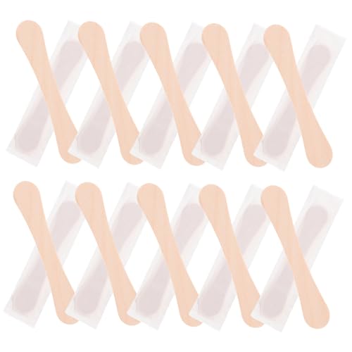 COLLBATH 120pcs Wooden Dessert Spoons Tasting Spoons for Ice Cream Pudding Appetizers Individually Wrapped for Events Parties Go Use