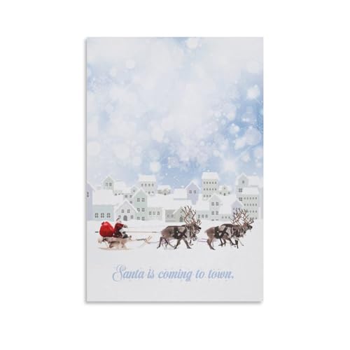LohxA Santa Is Coming To Town Downloadable Wall Art