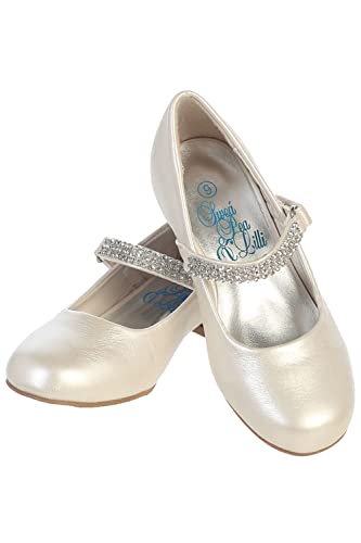 Mary Jane Shoes for Girls Dress Shoes Flower Girl Heels for Church Wedding Easter Christmas Zapatillas para Niñas de Vestir