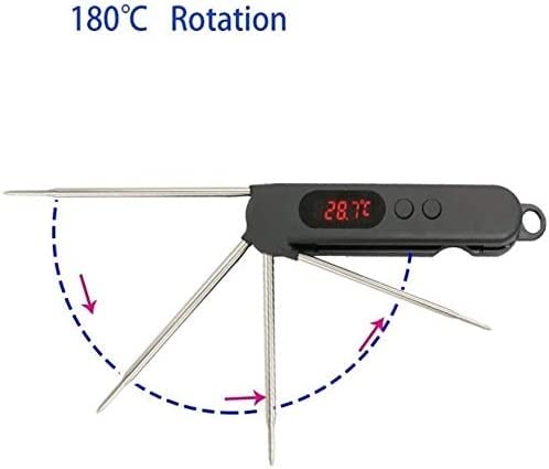 Termometro Digitale for Carne a Lettura Istantanea Cucina Cottura Alimenti Termometro for Caramelle con Retroilluminazione e Magnete for Olio Frittura BBQ Grill Termometro for Fumatori