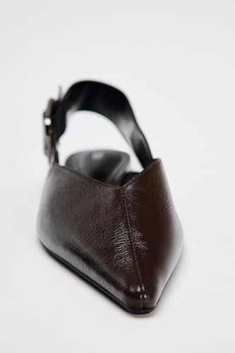 Slingback Flat Shoes for Women Pointed Closed Toe Flat Mule Sandals Casual Comfortable Office Dressy Shoes3