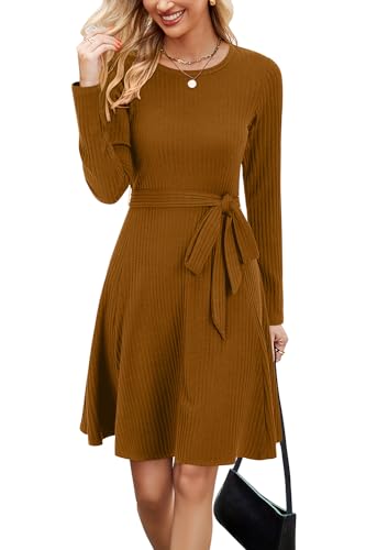 Image of Newshows Women's Sweater Pockets Fall Winter Teacher Work Casual Dress