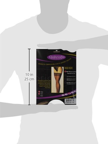 Image of GABRIALLA Sheer Graduated Compression Thigh High Stockings (20-22 mmHg) H-40 2 Pack