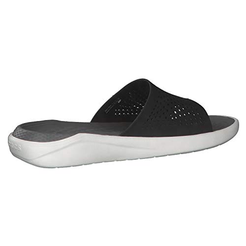 Sandália, Crocs, Literide Slide, Black/Smoke, 35, Criança Unissex