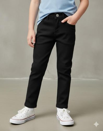 Image of A.T.U.N. (ALL THINGS UBER NICE) Boys Cotton Denim Jeans | Slim Fit Mid Rise Jeans | Classic 5 Pocket Stretchable Everyday Wear