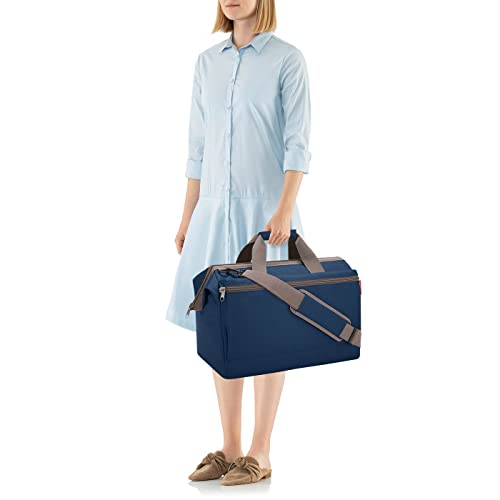 reisenthel allrounder L pocket - un sac type sacoche docteur avec 2 grands compartiments zippés à l'extérieur, grande ouverture à arceaux, 6 compartiments intérieurs, 2 poignées, en noir, Couleur:blau - Image 7