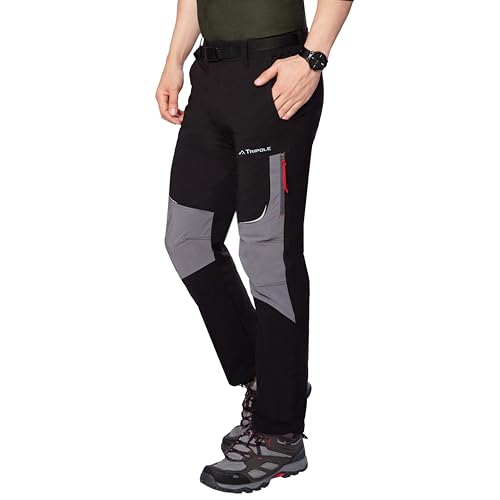 Image of TRIPOLE Trailblazer Trekking and Hiking Pants and Cargo for Outdoors and Travelling (in, Alpha, M, Regular, Black)