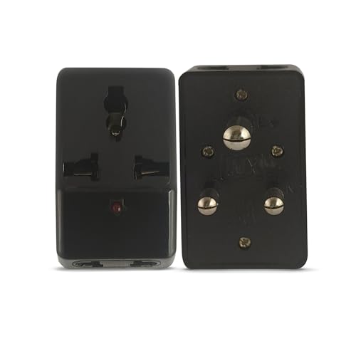 Image of MX 3-in-1 Travel Adapter - Universal 3 Pin Multi Plug Socket with Dual Inputs for Laptop, Phone, PC (1 Piece, Compact & Portable)