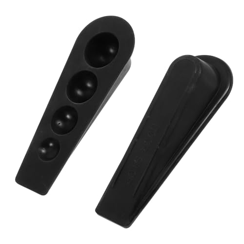 GALPADA Tope de Puerta de Goma Negro para Dormitorio y Pared, Estable y Fiable, Pequeño y Versátil, Paquete de 2 Unidades para Uso Interior
