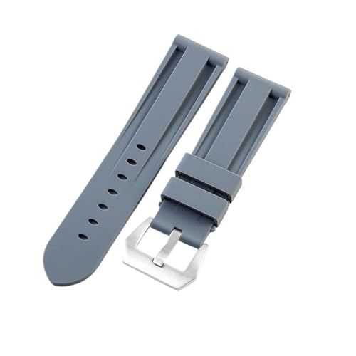 SUNJIA o[EHb`oh 20mm 22mm 24mm 26mm Xgbv plCuXbg Xgoh Yxg X|[c VRXgbvɑΉ(Grey-silver,24mm)