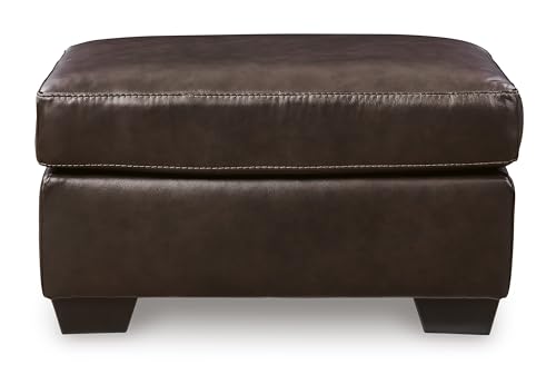 Signature Design by Ashley Santorine Classic Leather Match Rectangular Ottoman for Living Room, Dark Brown by Signature Design by Ashley - Image 6