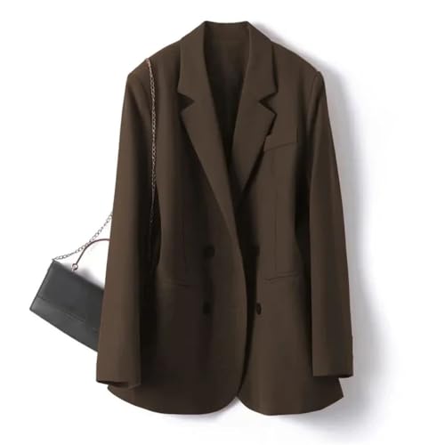 Veste blazer décontractée coupe ample tissu fluide léger manches longues - 2