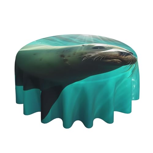 Nappe tendance et durable de 60 pouces imprimée mer et phoque - 3