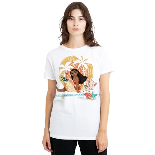 T-shirt femme Moana imprimé haute définition respirant en coton doux pour l'été