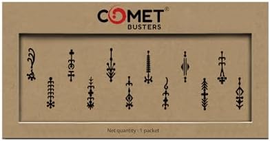 Comet Busters Beautiful Handcrafted Fancy Black Bindi For Women (20mm) (BIN048)