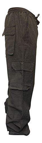 Shopoholic Fashion Mens Plain Hemp Hippie Combat Trousers3