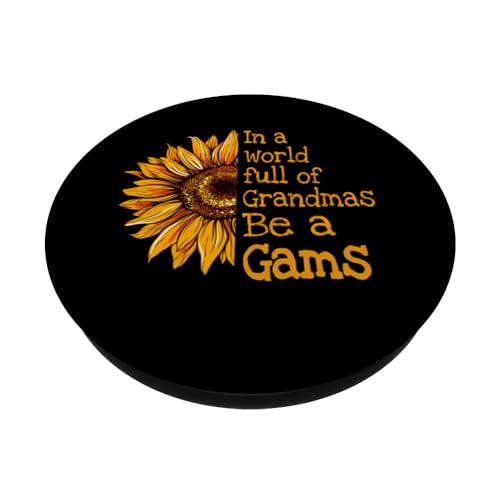 In A World Of Grandmas Be a Gams Special Grandma PopSockets Swappable PopGrip, Black - Image 2