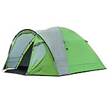 Portal 2-4 Man Tent with Porch, Camping Tent for 3 to 4 Persons with Sewn-in Groundsheet, 4000mm Waterproof, Dome Tent for Festival Outdoor Garden Picnic Hiking