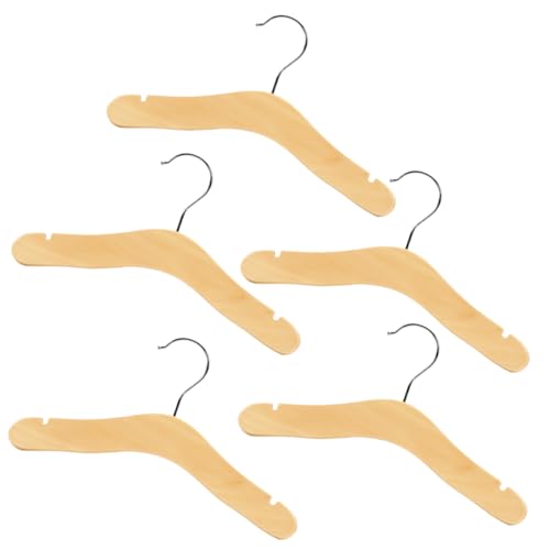 Cabilock 5 pcs Wooden Hangers Clothes Hangers for Closet Organization Non Slip Design for Clothes for Use