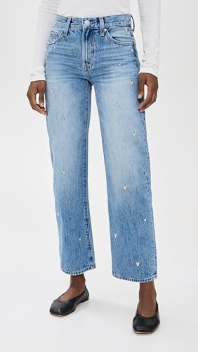 Image of PISTOLA - Lexi Mid Rise, Signature Bowed Straight Jeans - Light Denim Jeans