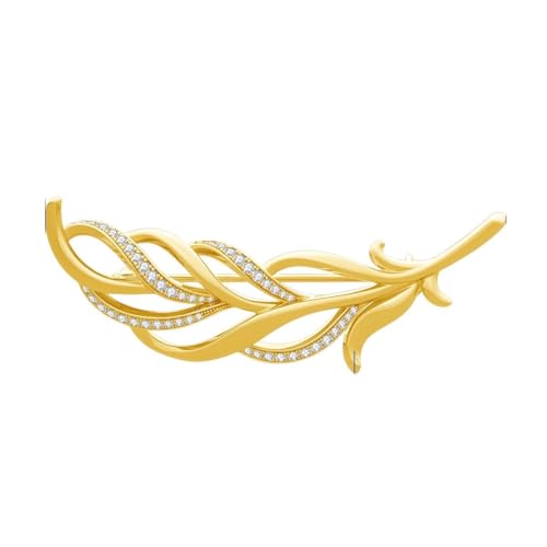 Broches en Moissanite en feuille d'or, l'accessoire de costume pour vos soirées de gala