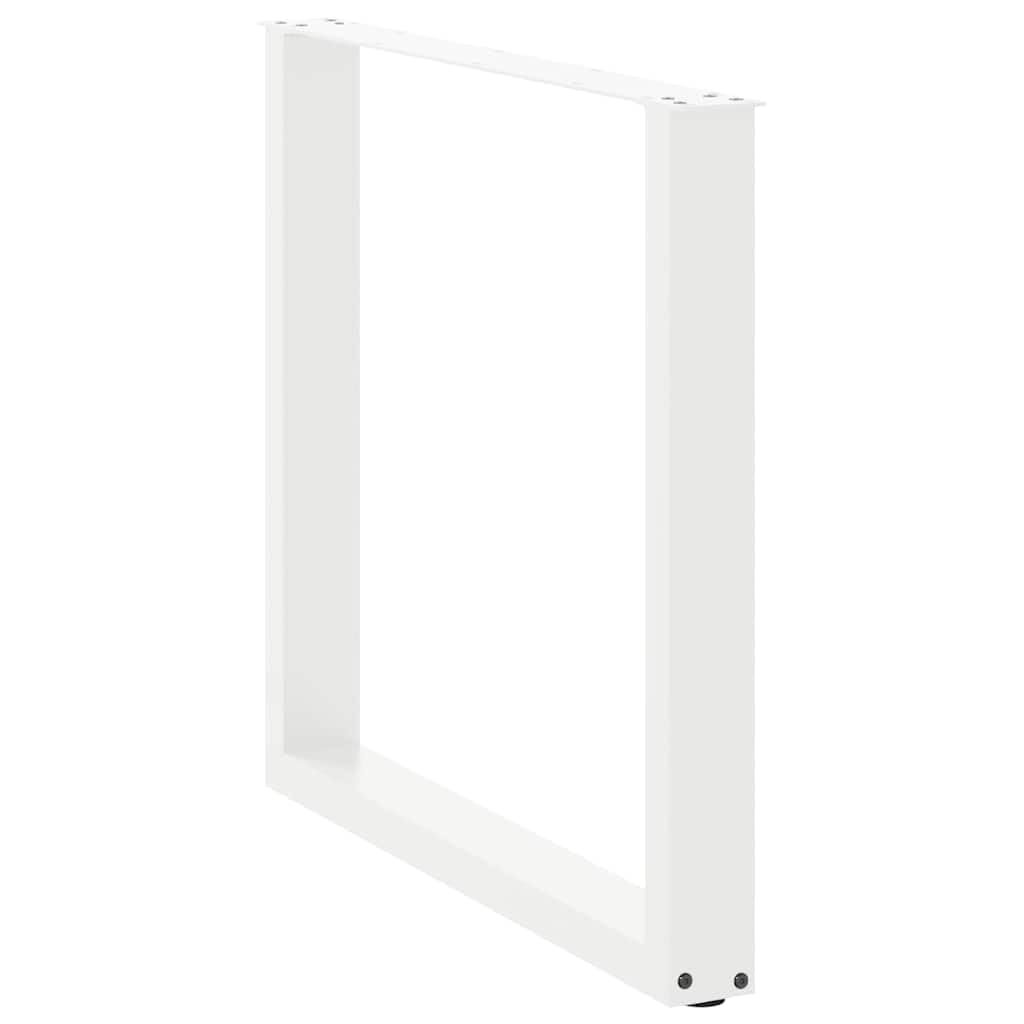 Gambe da Tavolo per Tavolino e Panca, Supporti per Mobili in Metallo a Forma di U con Livellatori Regolabili, Staffe Preforate e Viti per Progetti Fai da Te (90 x (72-73) cm)