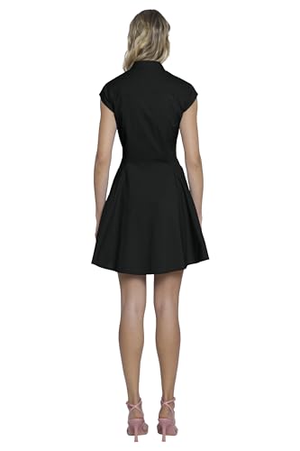 Image of Donna Morgan Women's High Neck Fit and Flare Shirtdress Women's Dress | Summer Dresses for Women