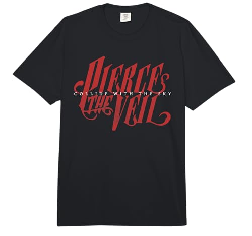Official Pierce The Veil Collide Red Comfort Colors Adult Heavyweight T-Shirt