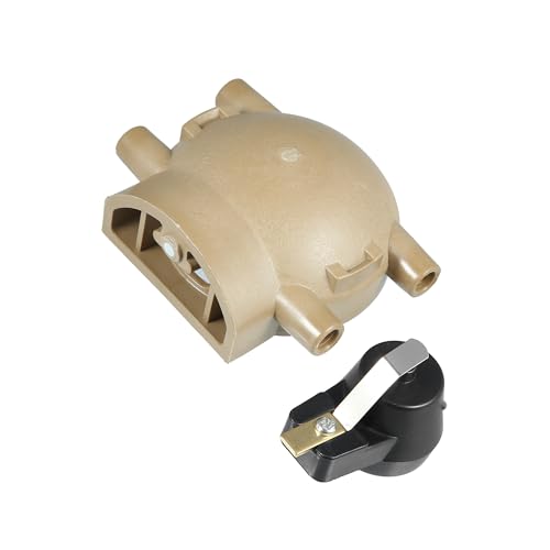 HOPESPANNER Terminal Ignition Distributor Cap with Rotor for Ford 4 Cylinder for Tractors 2N 8N 9N with Front Mount Distributor Vehicle Components