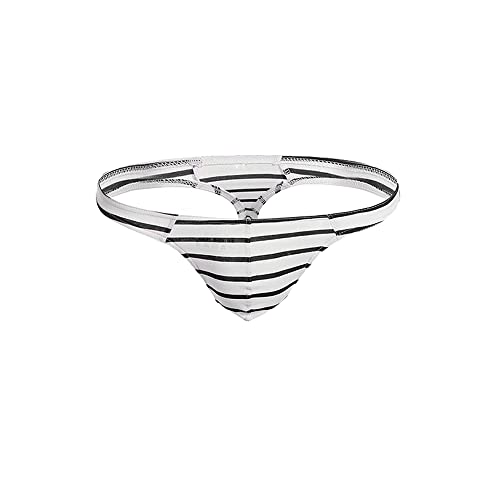 COMLIFE Men's Cotton Low Waist Striped Gay Panties Male Breathable Thongs Underwear Underpanties4