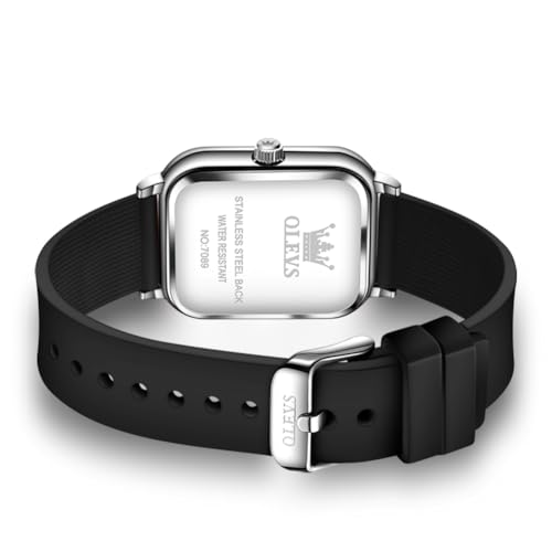 Image of OLEVS Watch for Women Silicone Band Waterproof Luminous Wristwatch Minimalist Fashion