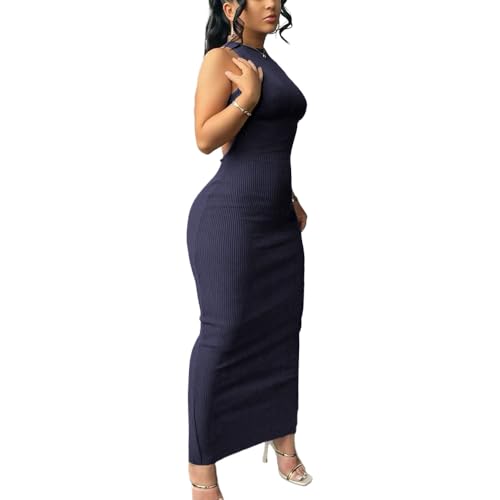 Image of Nimsruc Women Summer Sexy Bodycon Maxi Dress Casual Long Dresses