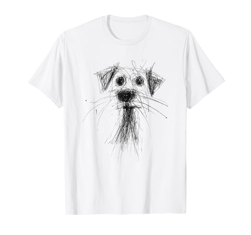 Dog Lover Abstract Scribble Art Cute Puppy Puppy T-Shirt