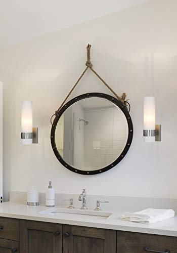 Xinbei Lighting Wall Light Ada Wall Sconce With Opal Cylinder Glass In Brushed Nickel, Bathroom Vanity Light For Living Room & Corridor Xb-W1185-Bn #TOP5