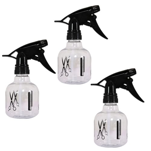 Cabilock Botellas Pulverizadoras Vacías de Plástico 3 Piezas Pulverizador Multifuncional para Peluquería y Jardinería Recargable Portátil Atomizador de Niebla Fina Uso Doméstico y