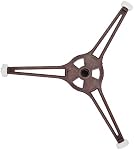 Microwave Turntable Bracket Triple Arm Support Roller Replacement Base for Microwave Oven Rotating Ring 6.29 Inch High-Temperature Resistant Stand Holder