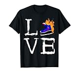 Este gráfico dice "Love" y muestra patines de hockey sobre hielo. Impresionante para jugadores de hockey sobre hielo y entrenadores de hockey sobre hielo, que aman patinar sobre hielo en la pista de patinaje sobre hielo y jugar hockey sobre hielo con el disco. Ideal para portero de hockey sobre hielo.