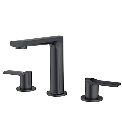 Robinet mitigeur de lavabo 3 trous double poignée eau chaude froide