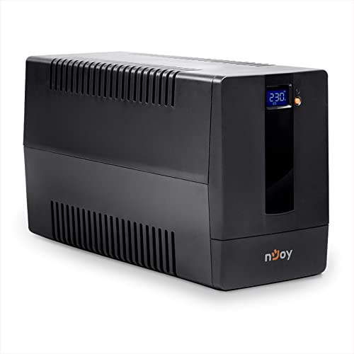 Njoy Horus Plus 2000VA Gruppo Di Continuità 1200 Watt, Line Interactive, Onda Sinusoidale Simulata, Display Lcd, Touch Screen, Avr, Usb, 4 Uscite Shuko, Rj11 RJ45 In/Out, 2 Batterie - Garanzia 3 Anni - 6